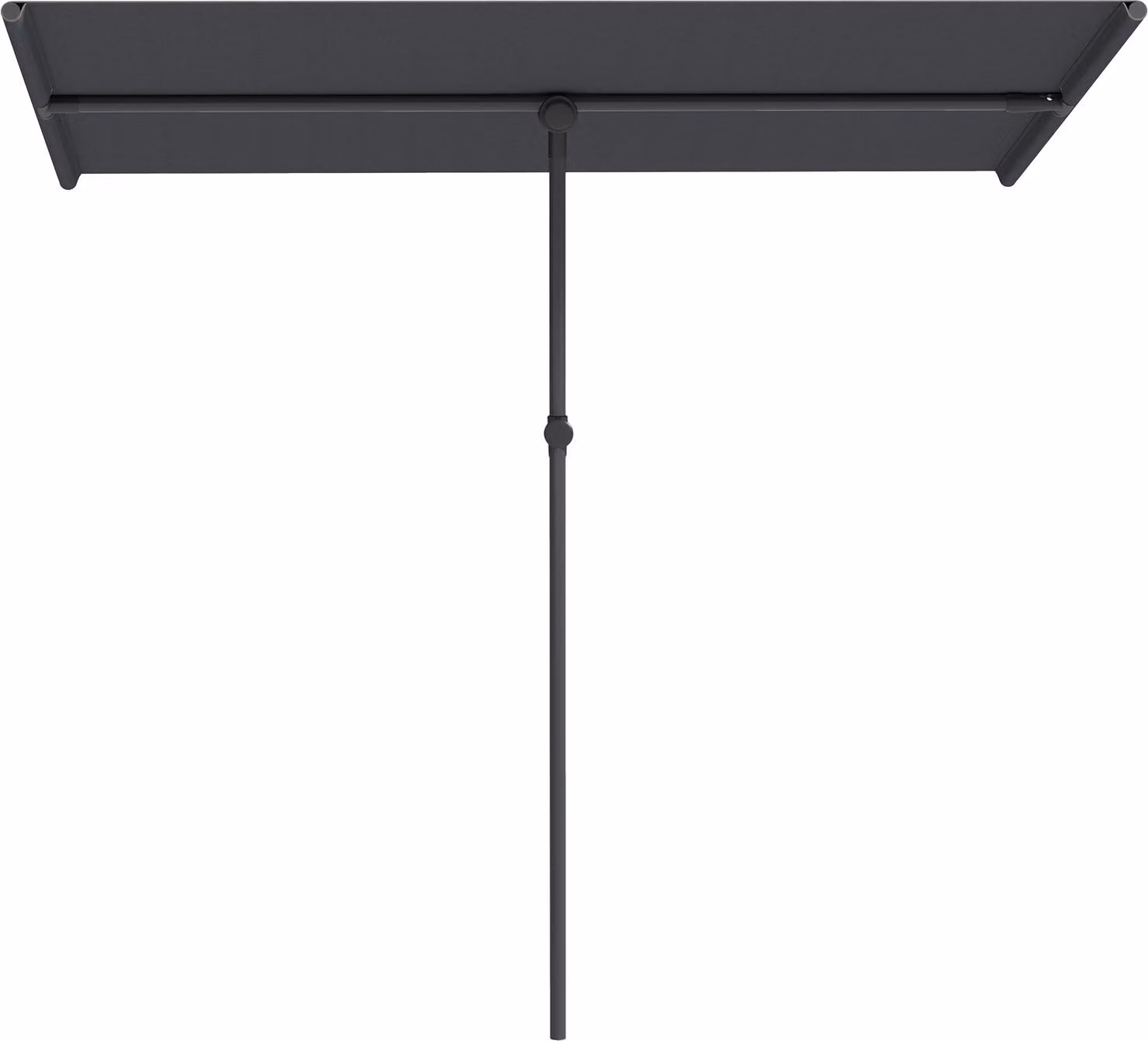 Ombrellone 180 gradi girevole Ombrellone da giardino regolabile in altezza con asta in alluminio Ombrellone da mercato Ombrellone da balcone Ombrellone per balcone 150x205cm Grigio scuro Aosom