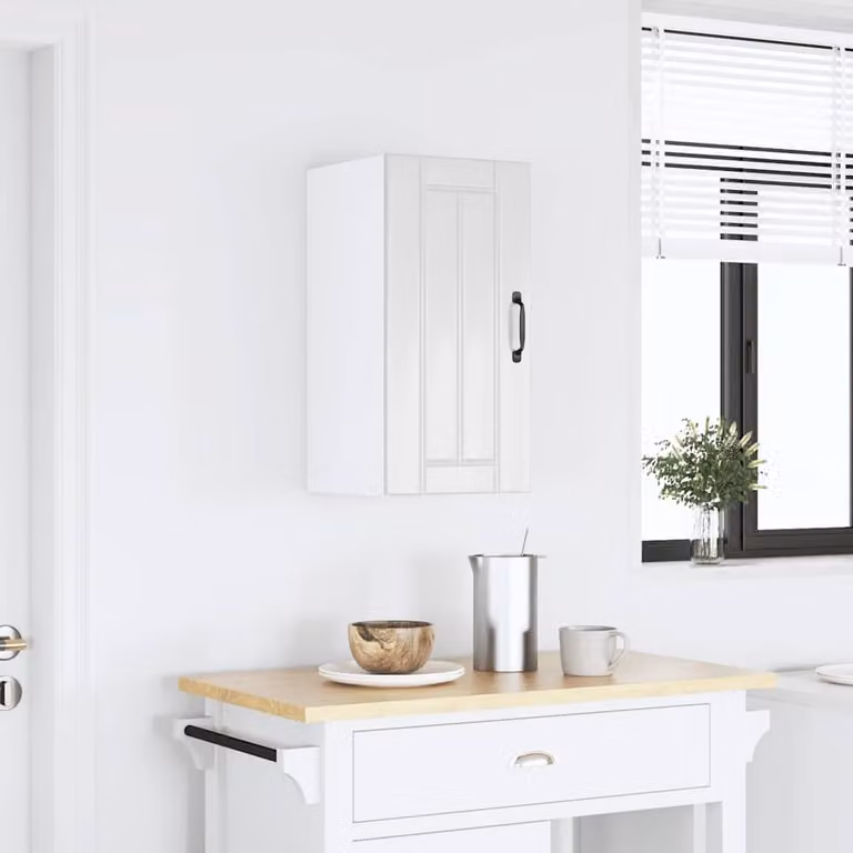 Pensile da Cucina Lucca Bianco Lucido in Legno Multistrato