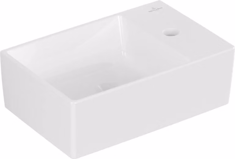 Villeroy & Boch Memento 2.0 lave-mains, 1 trou pour robinet, sans trop-plein, non poncé, 400x260mm, 43234001, 43234001