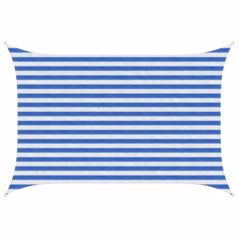 Telo Ombra Rettangolare vidaXL in HDPE Blu e Bianco 2 x 3 m