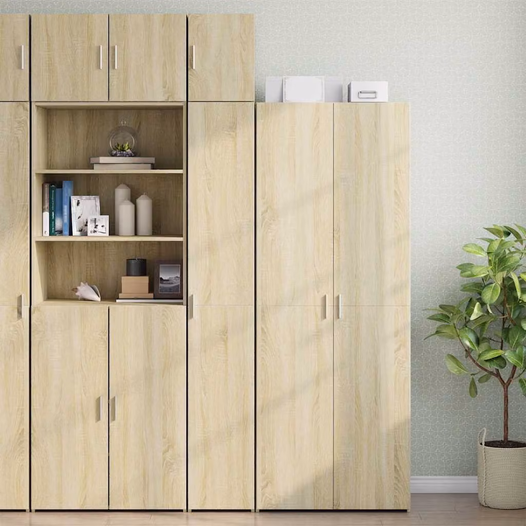 Mobile da parete vidaXL in Rovere Sonoma, L: 30 cm, P: 42,5 cm, H: 225 cm