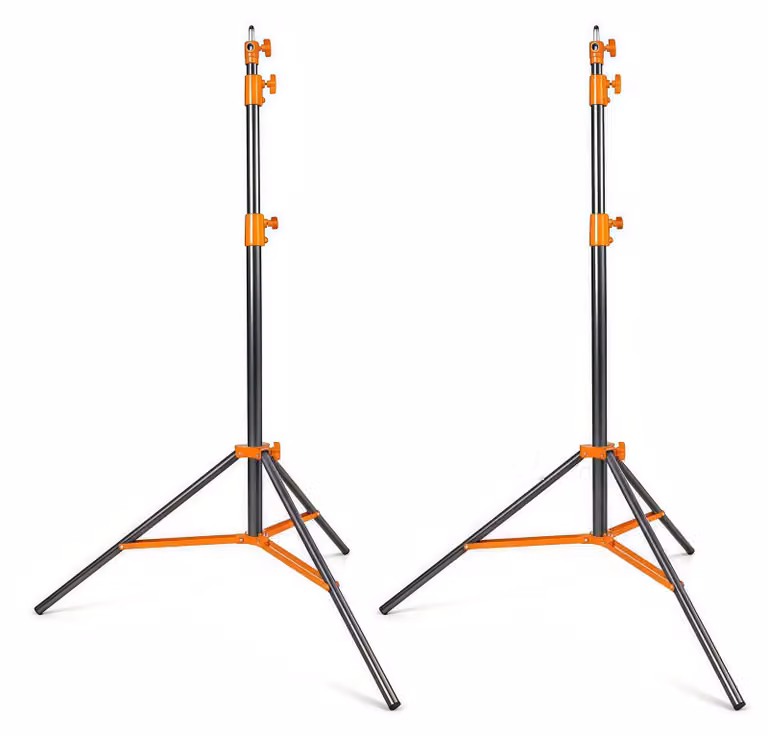 Treppiede, altezza massima 2800 mm, capacità di carico 10 kg, 2 pezzi, colore arancione, lunghezza 2,8 metri