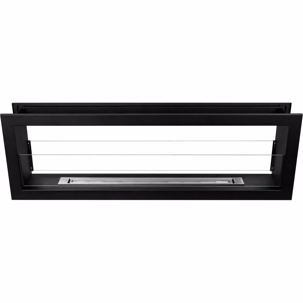 Biocamino a bioetanolo da incasso bifacciale MONTEFALCO nero L: 120 cm, P: 40 cm, H: 15 cm – 2