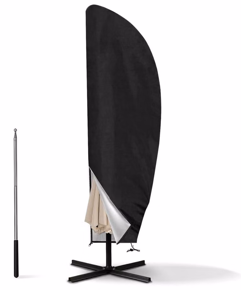 Copertura protettiva per ombrellone, resistente alle intemperie, con protezione UV, antivento e resistente alla neve, dimensioni 265 x 40/70/50 cm