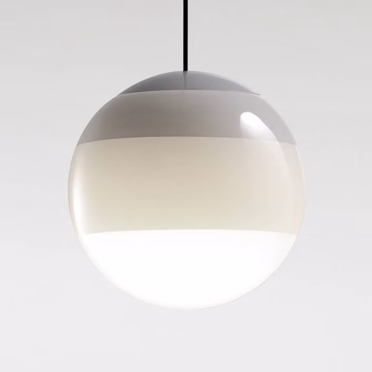 MARSET Lampada a sospensione Dipping Light, dimmerabile, Bianco / Opale, Soggiorno / Sala da pranzo, Vetro, Design, Lampada a sospensione
