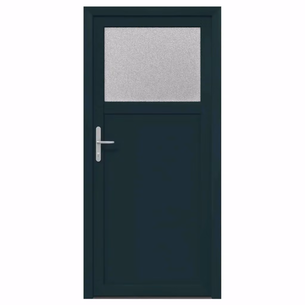 Porta d'ingresso laterale moderna vidaXL in PVC e acciaio, colore antracite, L: 88 cm, H: 198 cm – 2