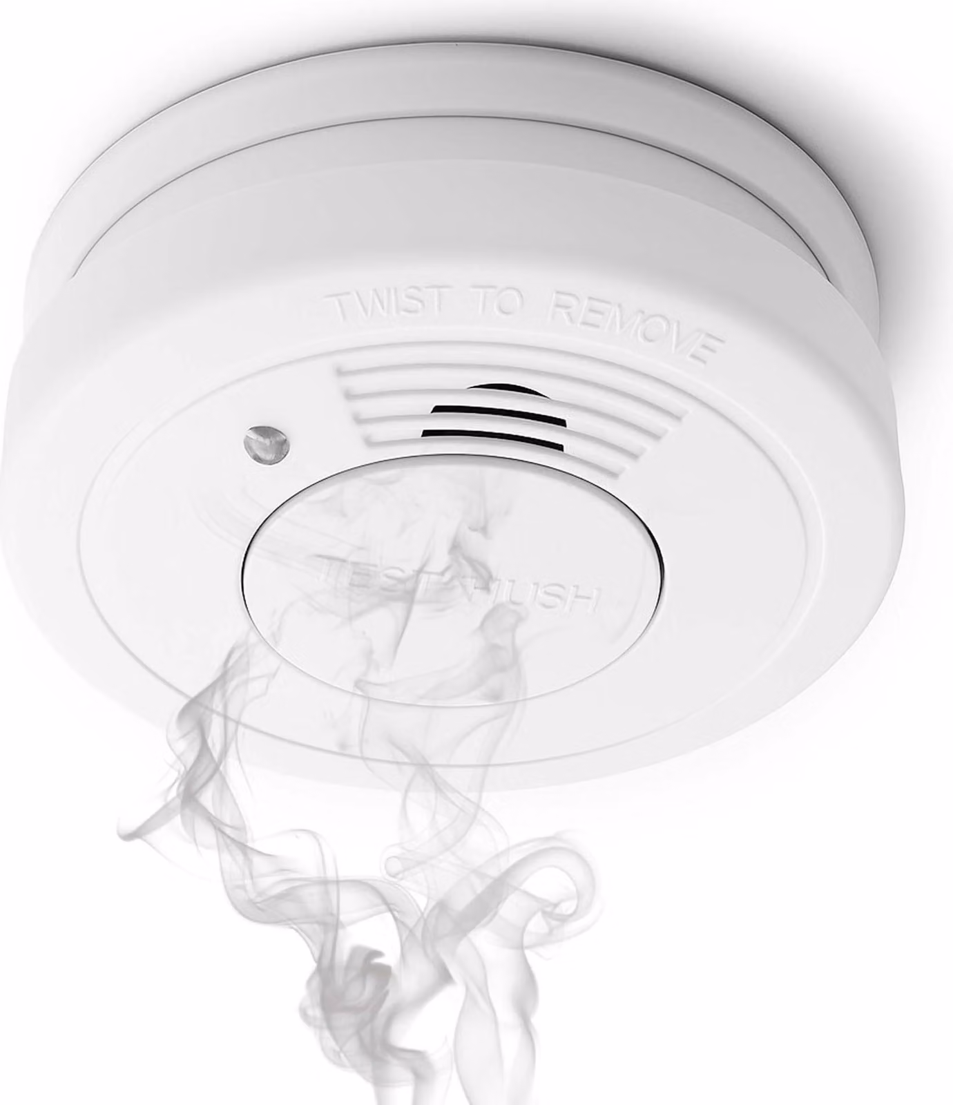 Rivelatore di fumo Wiltec con batteria da 3 V installata permanentemente, esente da manutenzione per 10 anni, rivelatore d'incendio con funzione HUSH, affidabile rivelatore d'incendio da 85 dB, efficace protezione antincendio