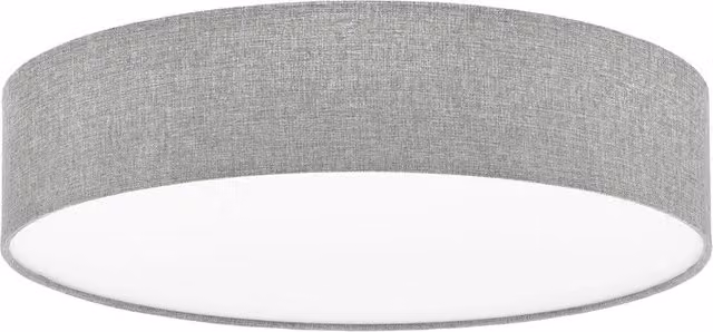 Plafoniera Moderna Eglo in Metallo e Tessuto Bianco per Camera da Letto, Soggiorno o Sala da Pranzo con 3 Luci E27 IP20