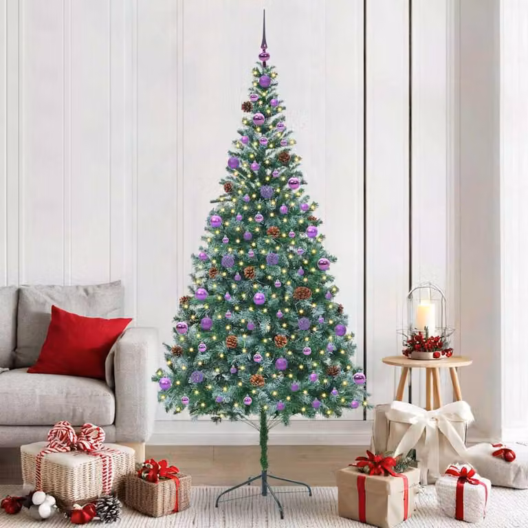 Maison Exclusive - Albero di Natale artificiale, verde, 210 cm, realizzato in PVC e acciaio