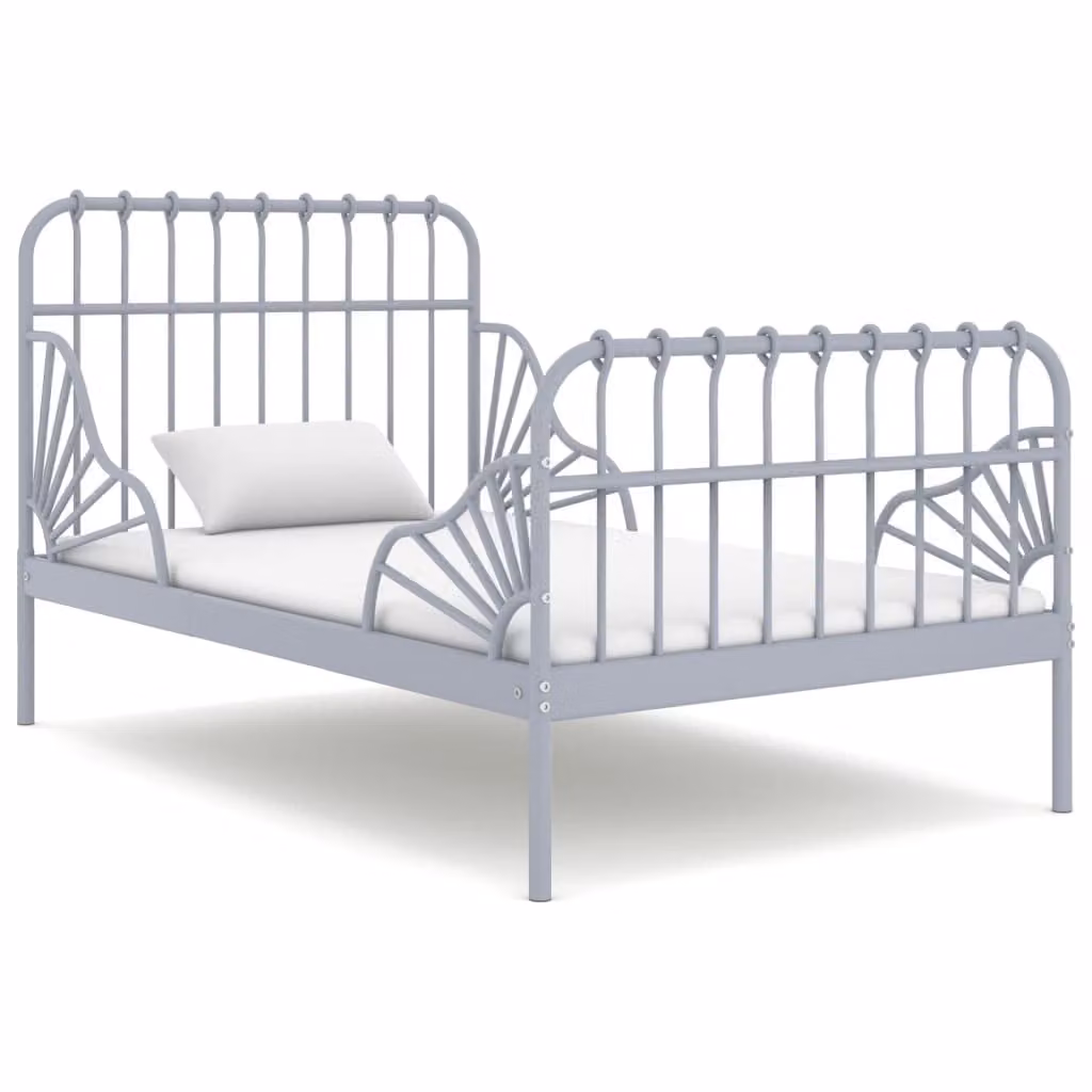 Letto estraibile The Living Store, grigio, metallo, 80x130/200 cm