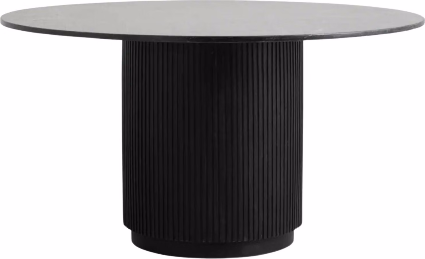 FURNLUX Tavolo da pranzo Erie Marble Black And Black 140cm / Colore principale: Nero / Dimensioni: 140 x 140 x 76 cm