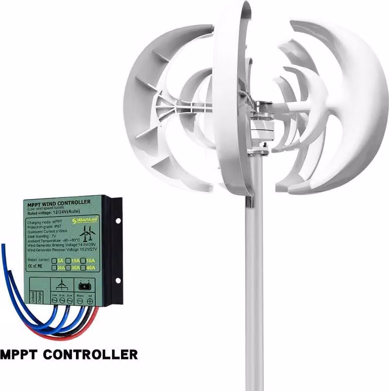 Impianto eolico, funzionamento silenzioso, produzione energetica efficiente, con controller , 3000 W, 48 V
