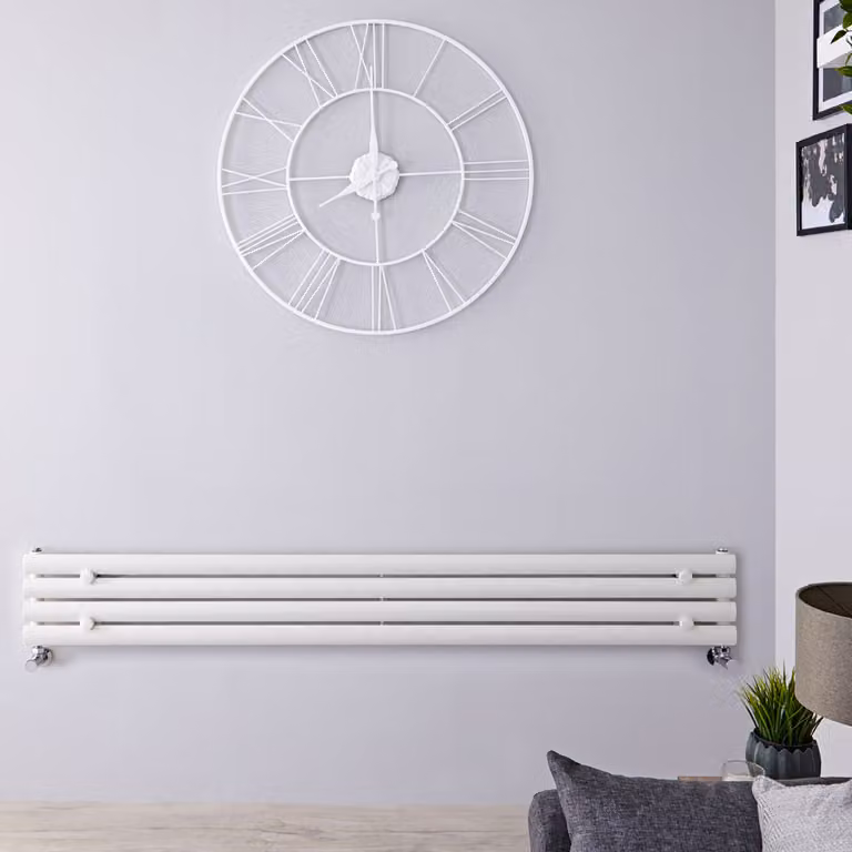 Radiatore di Design Orizzontale - Pannello Singolo - 236mm x 1780mm - Bianco - Revive