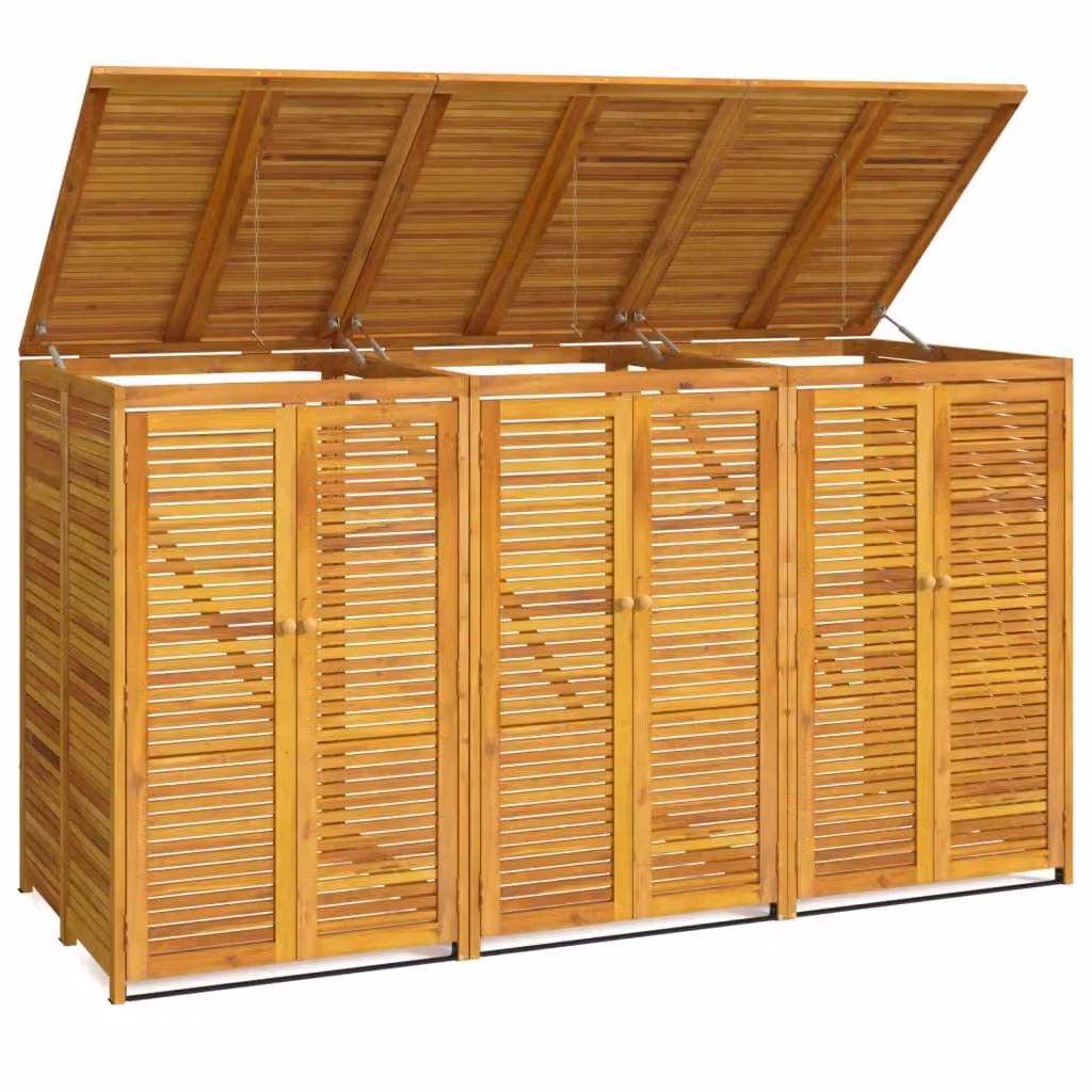 Copribidone Triplo 210x89x117 cm in Legno Massello di Acacia