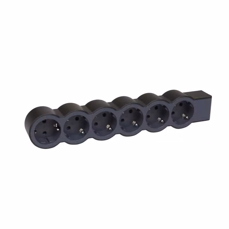 Presa piatta Legrand 6x, senza cavo Cavo nero 694580