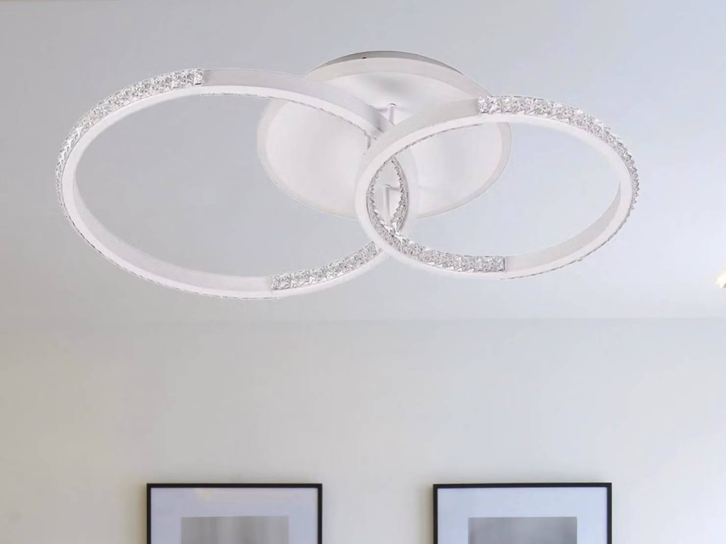 Lampada a soffitto a LED con telecomando, 55W - J3302/W