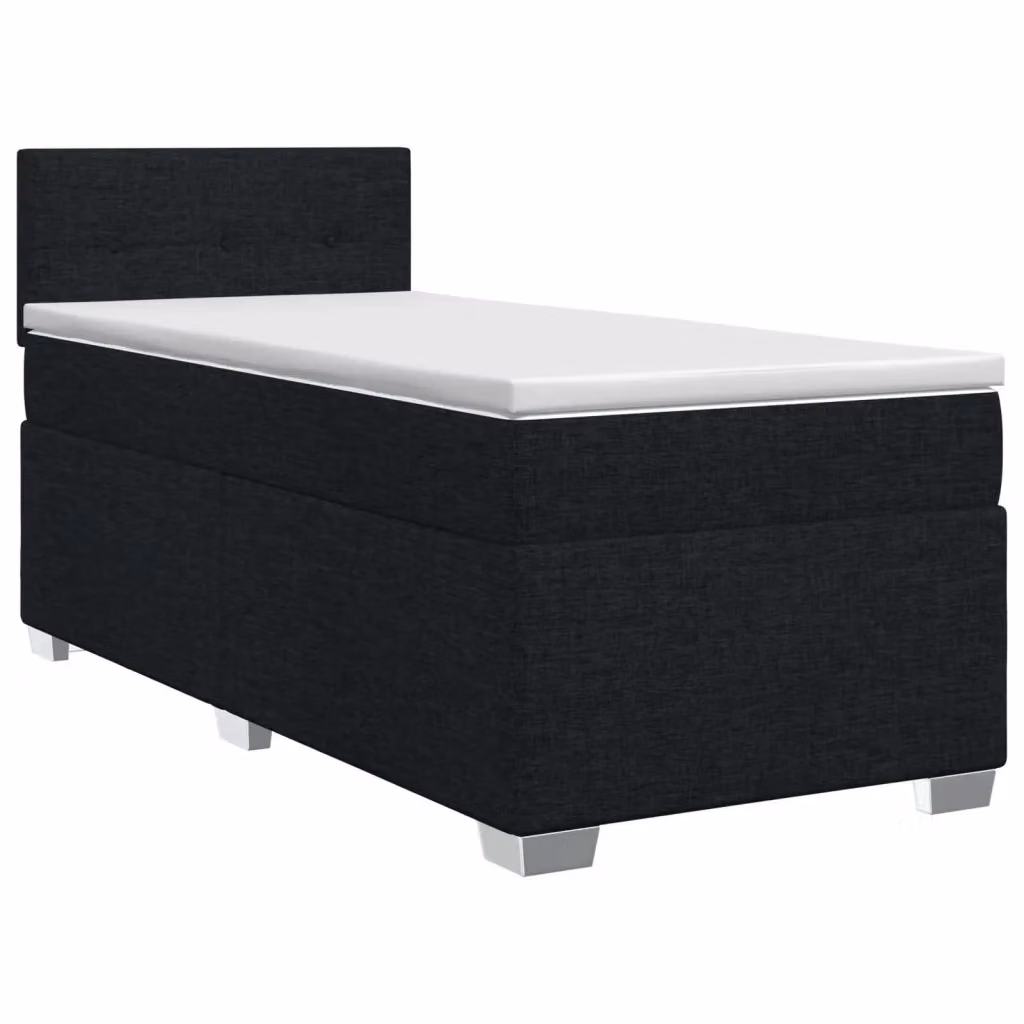 Letto box spring con materasso ibrido vidaXL, colore nero e bianco, con base a sollevamento, L/P/H: 90 x 200 x 76,5 cm – 2