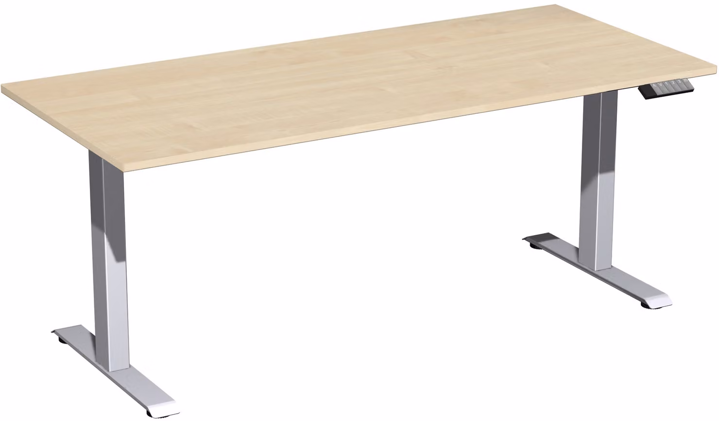 Tavolo elevatore elettrico regolabile in altezza, 1800x800x730-1230, acero/argento