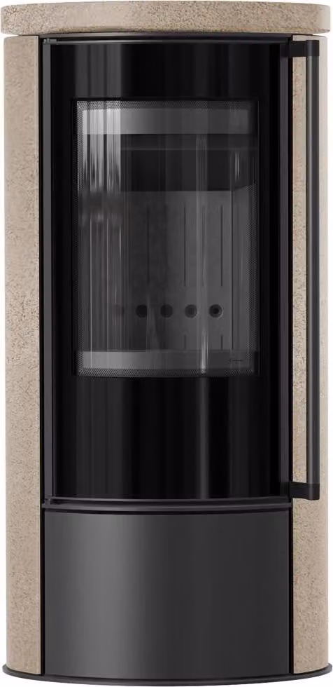Fornello KRATKI ERIK fi150 5,5kW Vetroceramica nera GOLD SATIN chiusura coperchio
