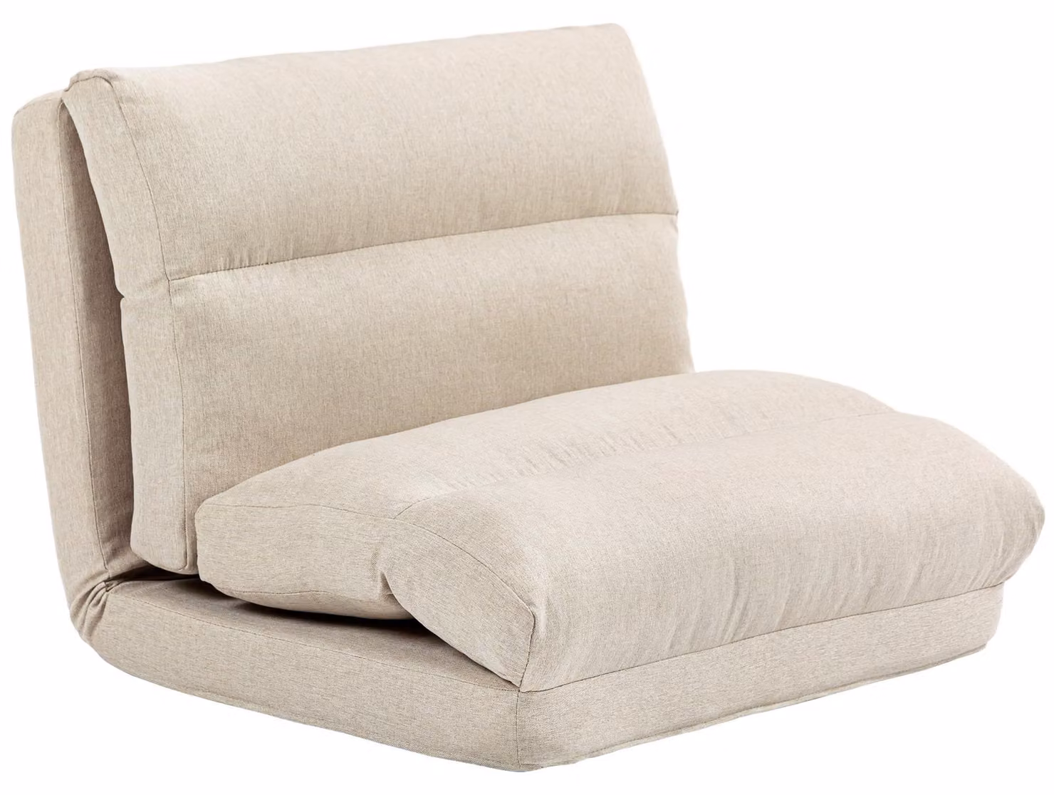 Sedia a terra HOMCOM con schienale regolabile su 6 posizioni, beige