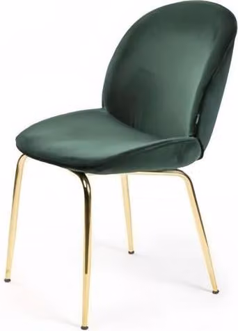 Moderne Polsterstuhl Design Lehnstuhl Stuhl Grün Edelstahl Esszimmer Luxus Möbel