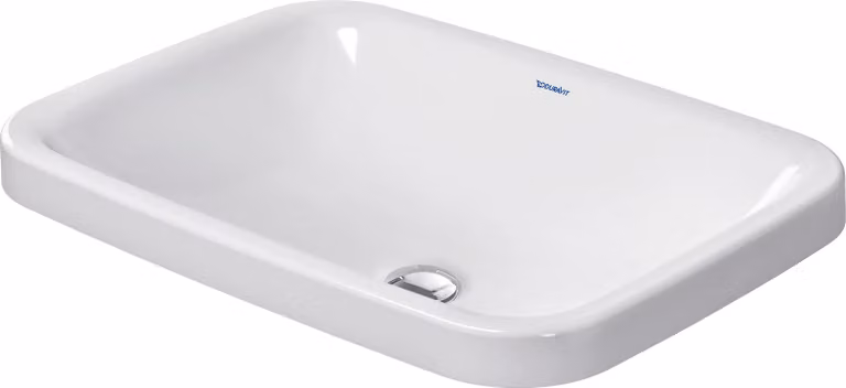 Duravit lavabo encastré DuraStyle 60cm encastré par le dessus, sans trop-plein sans plage de robinetterie, 03726000001, 03726000001
