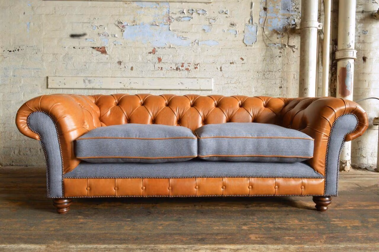 Chesterfield Sofa Couch big xxl couchen Sitz Polster Leder sofas