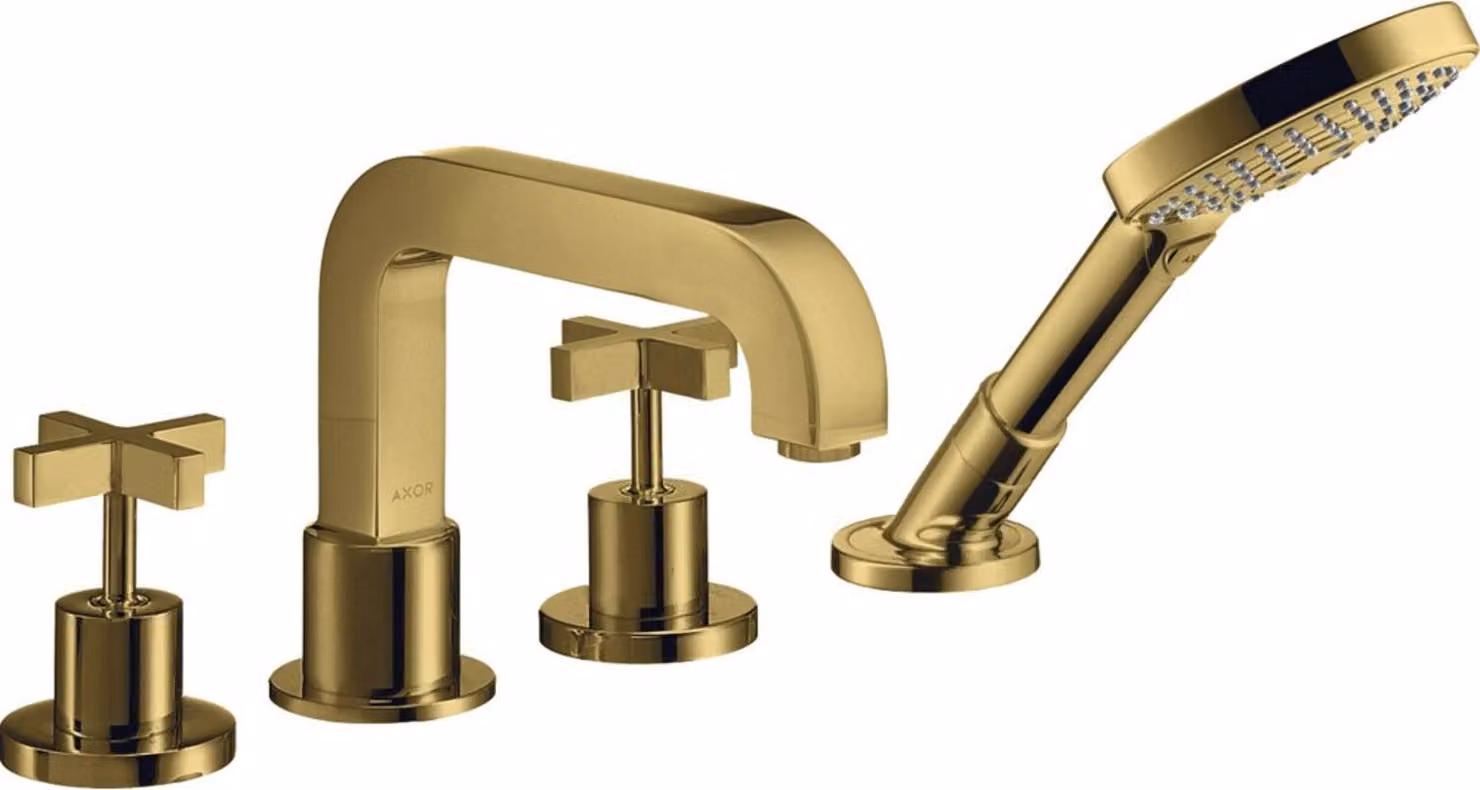 hansgrohe AXOR Citterio 4 trous pour bordure de carrelage avec poignées transversales, 39453990, 39453990