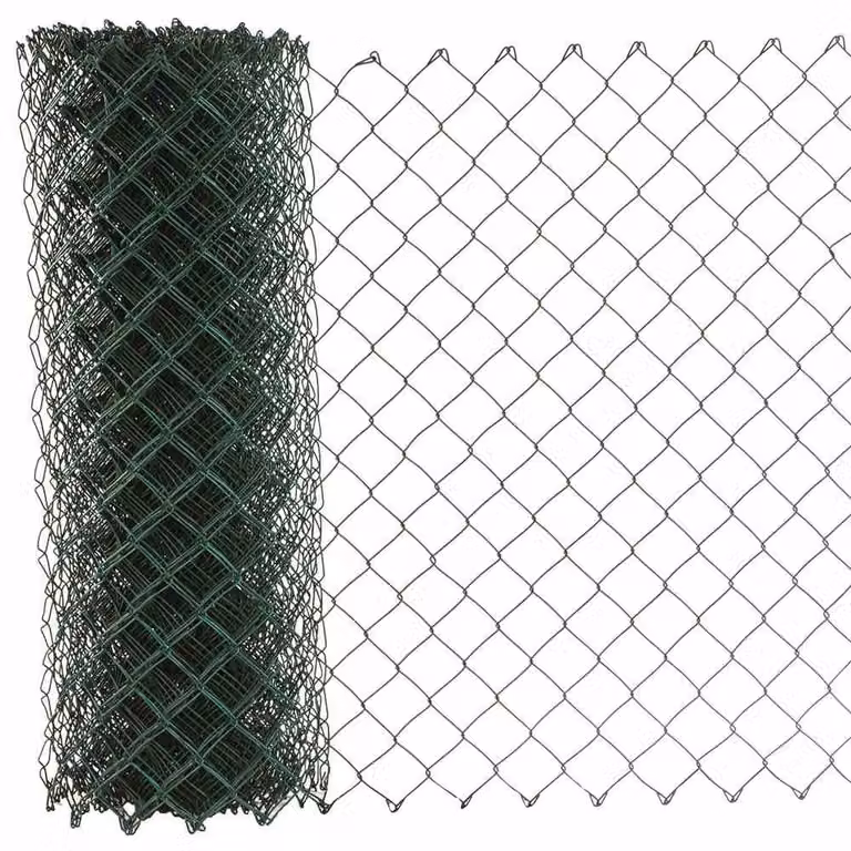 Rete metallica verde, lunghezza 25 metri, larghezza 1250 mm, dimensione delle maglie 2,8 mm, rivestita in polietilene