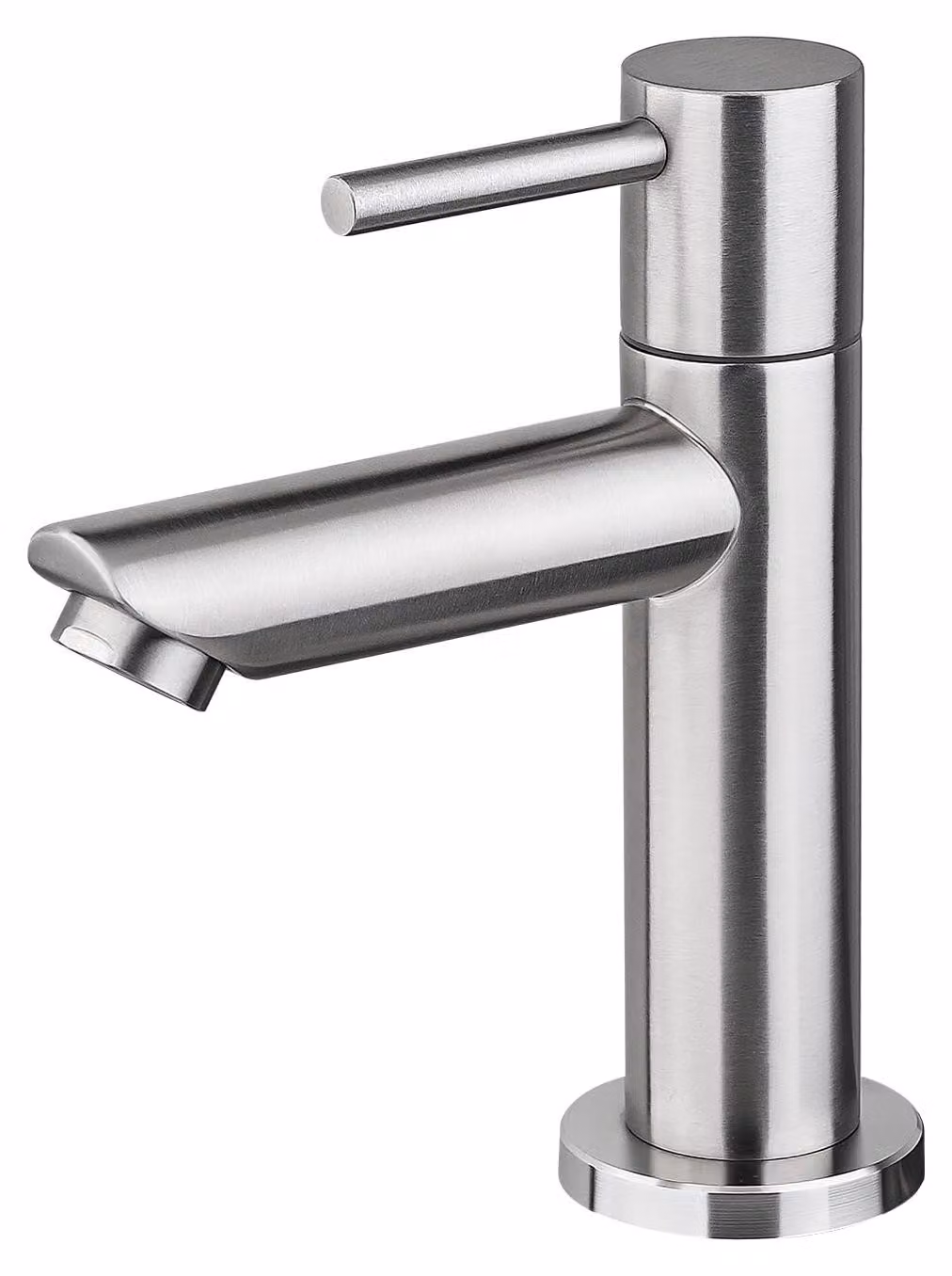 Miscelatore monocomando per lavabo, solo acqua fredda, acciaio inossidabile, design compatto