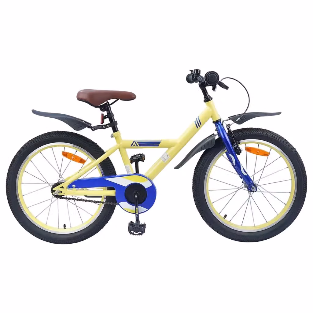 Bicicletta per bambini da 20 pollici in metallo e gomma, colore giallo – 2
