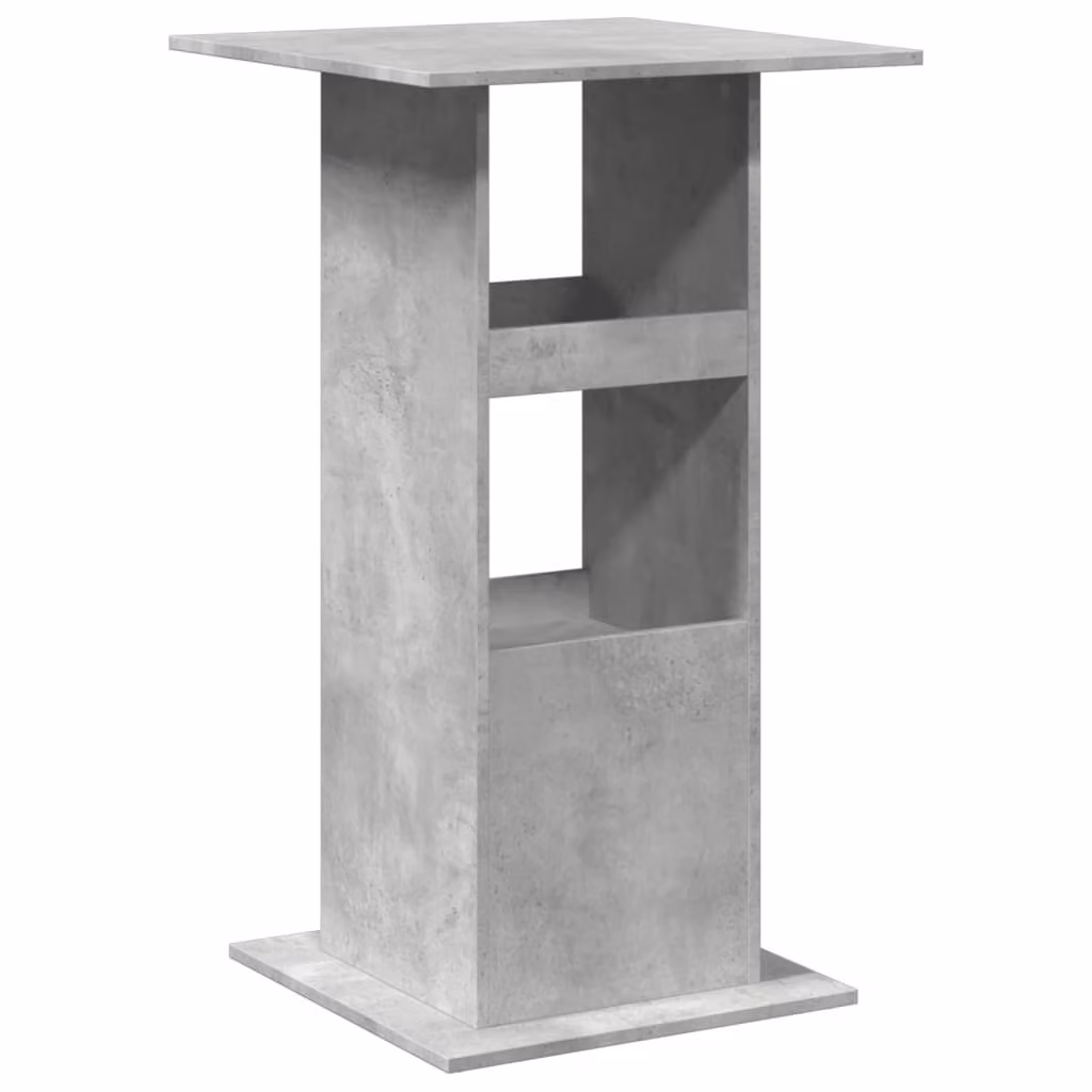 Tavolo Bar Portaoggetti Grigio Cemento 60x60x102 cm Multistrato