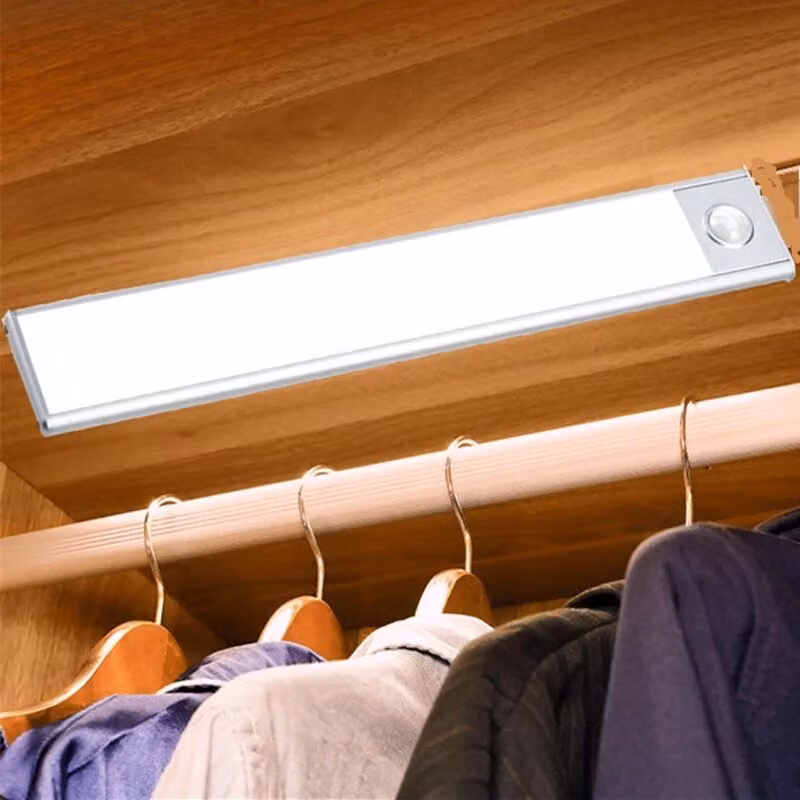 20CM Magnetic Cabinet Light Cabinet Motion Sensor + Touch Cabinet Light USB Charging Cabinet Lights per bagno camera da letto Luce notturna