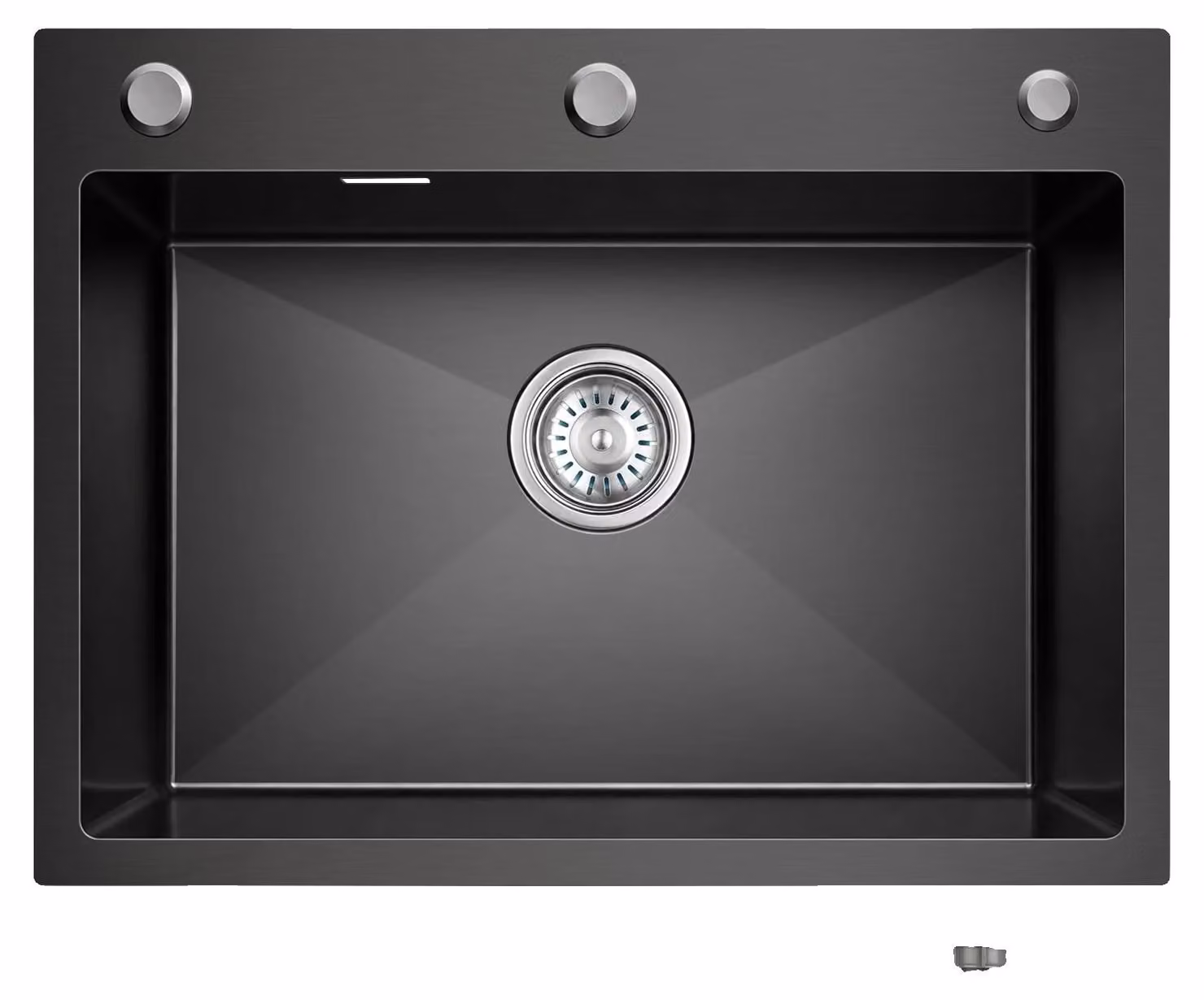 Lavello da cucina, acciaio inox, vasca singola, nero