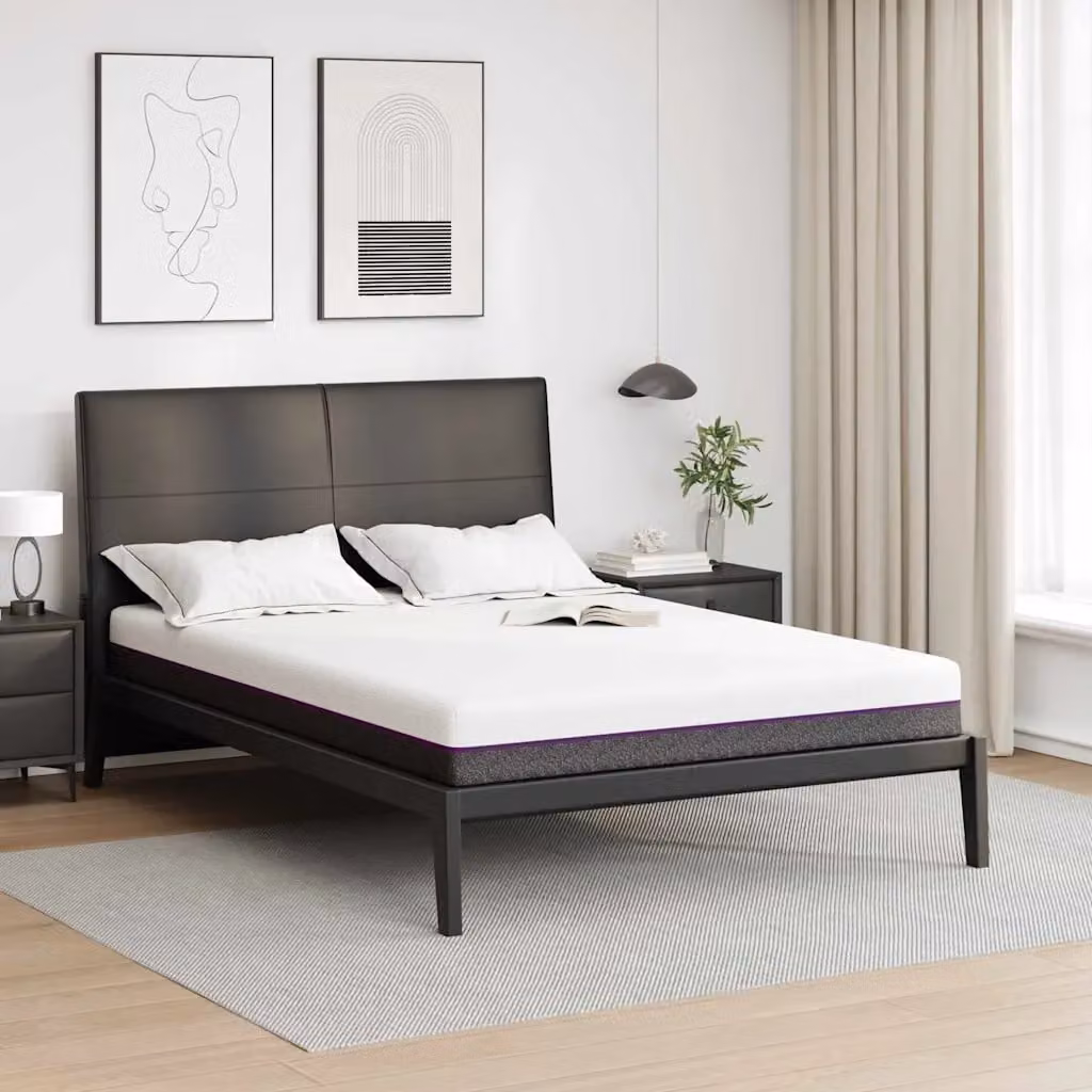 Materasso in schiuma viscoelastica vidaXL, colore bianco e grigio, L/P: 140 x 200 cm
