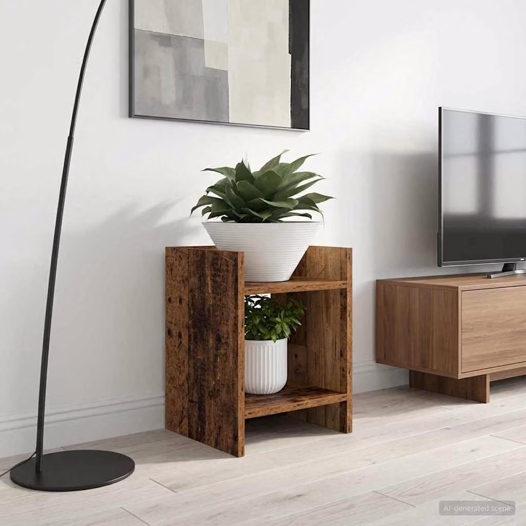 Supporto per piante vidaXL in legno marrone, stile moderno, L/P/H: 30 x 30 x 40 cm