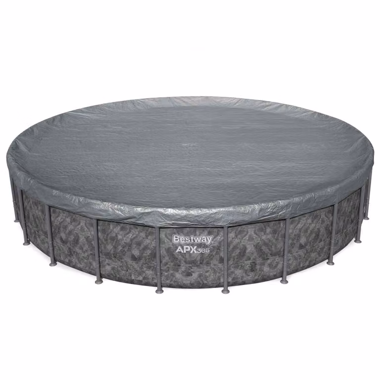 Copertura per piscina Bestway rotonda in poliestere grigio Ø 6,71 m