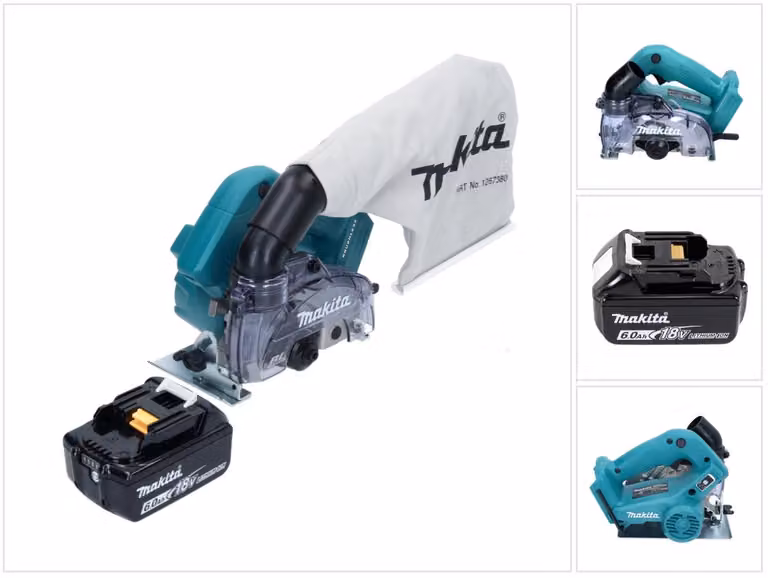 Makita DCC 500 G1 Sega diamantata a batteria 125mm Brushless 18V + 1x batteria 6.0Ah - senza caricabatterie