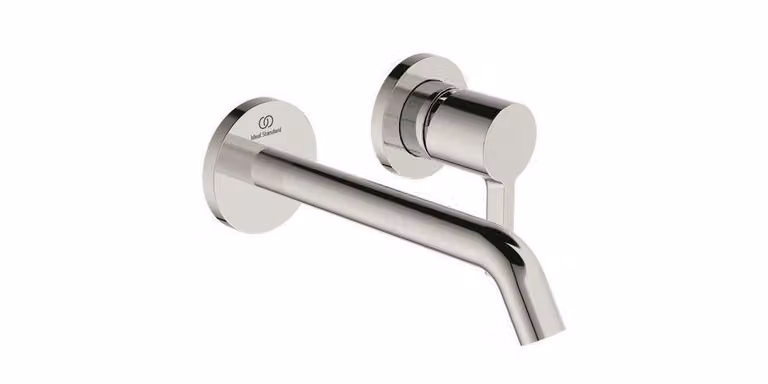 Miscelatore IS per lavabo a parete JOY, BS2, rosone rotondo, uscita 180 mm, cromo