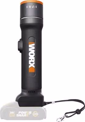 Luce flexi ricaricabile a LED 4 in 1 WORX 20V funzione SOS WX027.9, senza batteria e caricabatterie