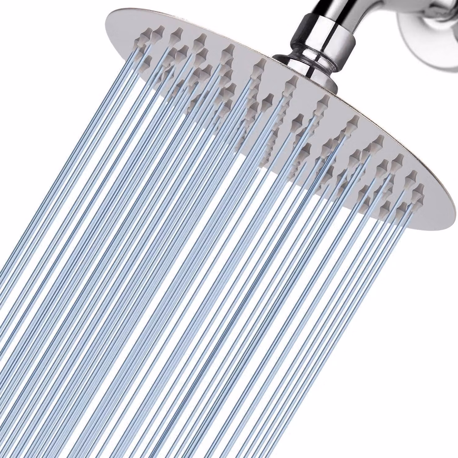 Doccia a pioggia da 15 cm, acciaio inossidabile 304, soffione per doccia ad alta pressione, cromato, montabile a parete o a soffitto