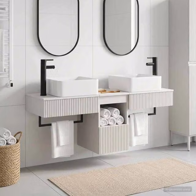 Set di Armadi da Bagno 3 pz Bianco 136 x 35 x 80 cm 3405607