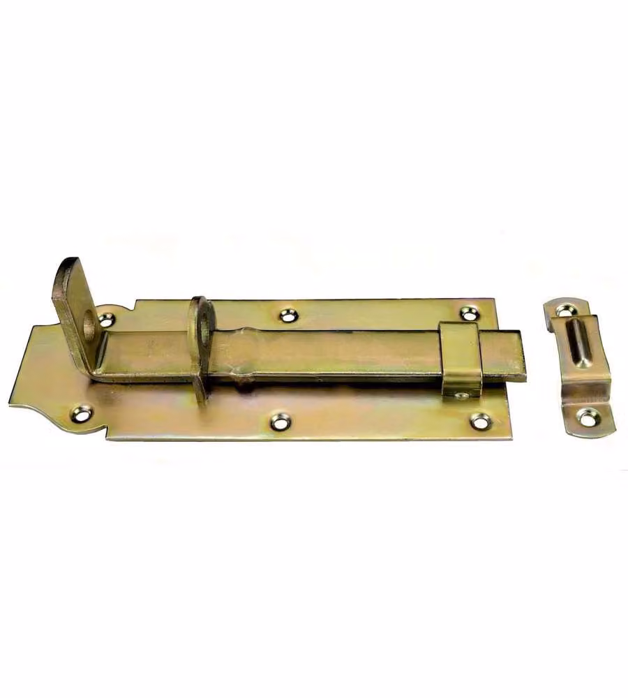 Catenaccio pesante Masidef diritto zincato giallo 160 x 60 mm