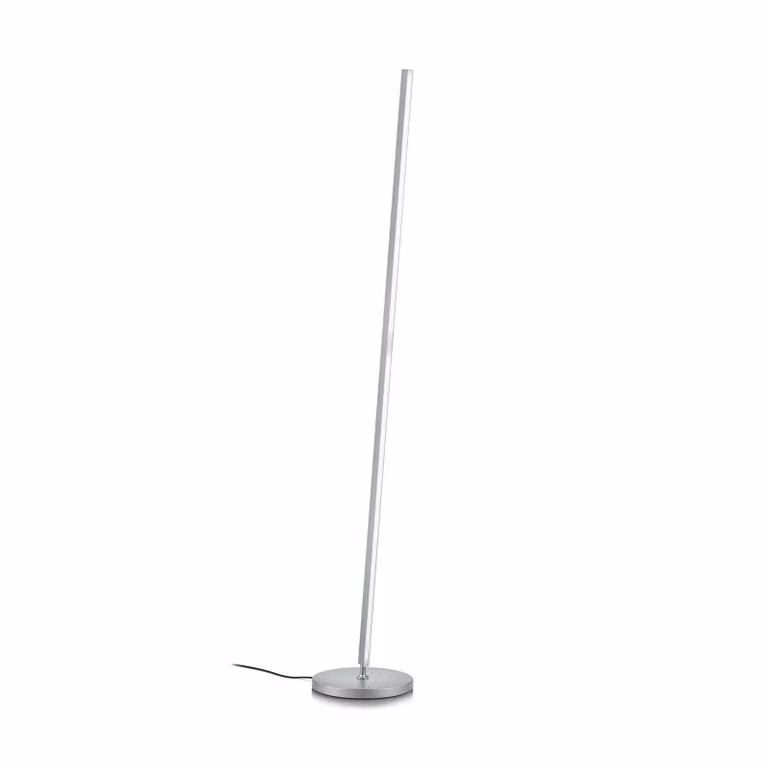 Knapstein Lampada da terra Fabia, dimmerabile, Alluminio / Grigio / Zincato, Soggiorno / Sala da pranzo, Alluminio, Moderno, Lampada da terra