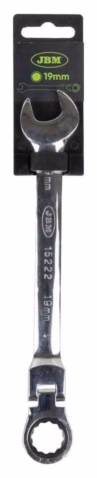 Chiave a cricchetto combinata Jbm, 19 mm, colore argento. Taglia unica