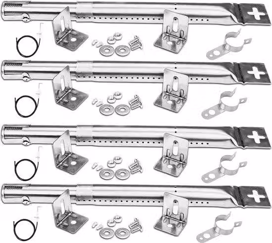 Ricambi universali per bruciatori in acciaio inox 31-45cm - Landmann Enders Tepro Char-Broil Campingaz Outback Taino Proficook Barbecook protezione termica 4 pezzi