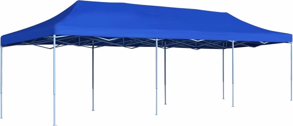 The Living Store Tenda pieghevole Pop-Up per feste 3 x 9 m Blu