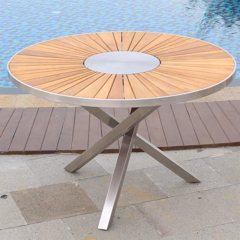 Esstisch Alserio (Edelstahl / rund) 80 x 80 x 76 cm
