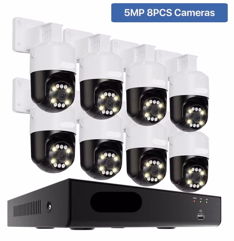 Telecamera di sicurezza - Sistema di videosorveglianza - Telecamera di sorveglianza - Telecamera esterna - Sistema di videosorveglianza CCTV - Risoluzione HD 8MP