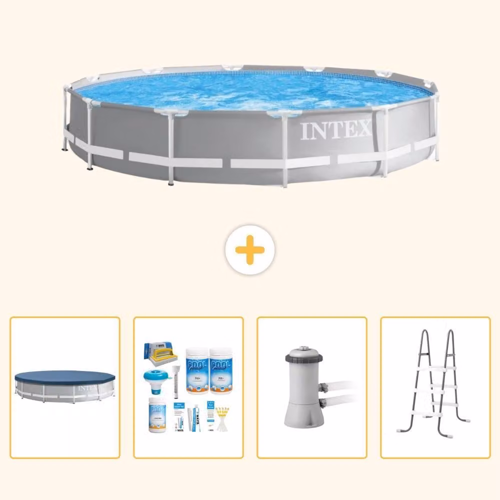 Struttura per piscina a forma di prisma - 366x76 cm - composta da 5 elementi - modello SCB6